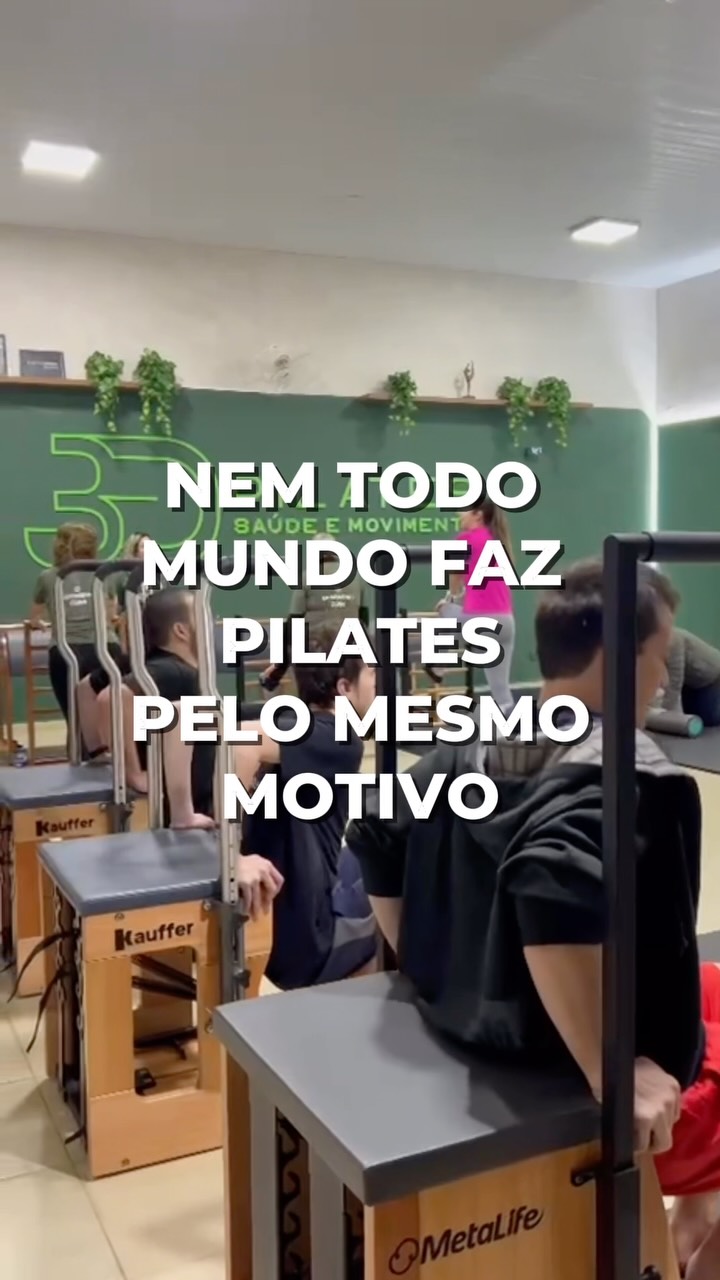 Nem todo mundo faz Pilates pelo mesmo motivo.

Cada pessoa chega com uma história, uma necessidade e um objetivo diferente.

O importante é começar a se exercitar de uma forma que faça sentido para a sua vida e que ajude você a viver com mais qualidade no dia a dia.

E você? Qual foi o seu motivo para começar (ou qual seria)? Conta pra gente aqui nos comentários ⤵️